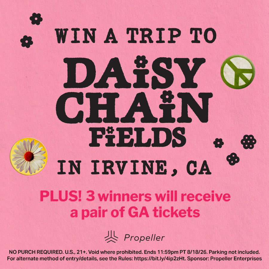 Daisy Chain Fields sweepstakes ad on Propeller